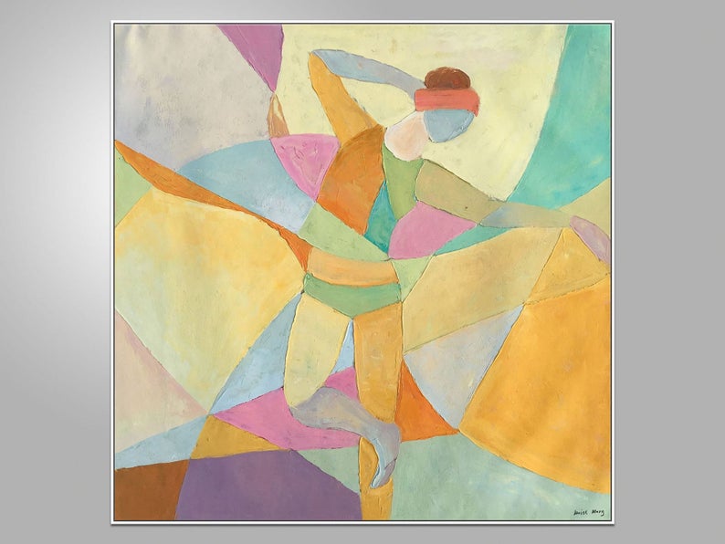OilPaintingAbstractOriginalAbstractPaintingPaintingAbstractDancerModernPaintingLivingRoomArtLargeOil   31in,No Frame