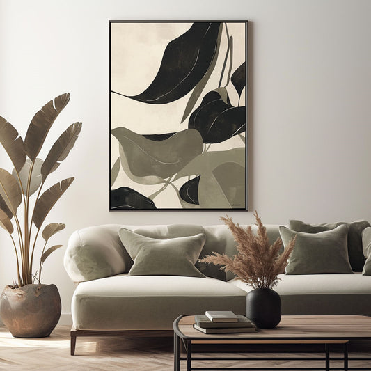 Handpainted Abstract Wall Art Painting Decorative Painting Aisle Corridor Mural Mooring Hanging Painting black grey 31inx47in,No Frame