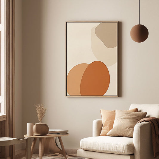 Handpainted Abstract Wall Art Painting Decorative Painting Aisle Corridor Mural Mooring Hanging Painting orange white 31inx47in,No Frame