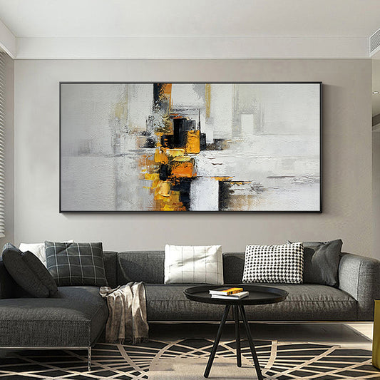 Modern Abstract Oil Painting On Canvas Large Wall Art Handmade Acrylic Heavy Texture Painting Picture,27inx54in,No Frame