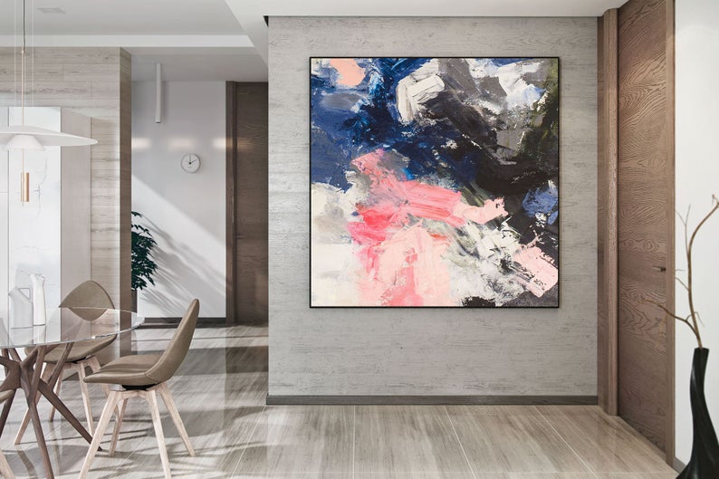 Handmade Canvas Painting Modern Minimalist Living Room Decorative Painting Home Decoration Accessories Modern Canvas Art31in,No Frame