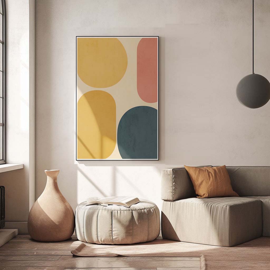 Handpainted Abstract Wall Art Painting Decorative Painting Aisle Corridor Mural Mooring Hanging Paintingyellowgreenpink1inx47in,No Frame