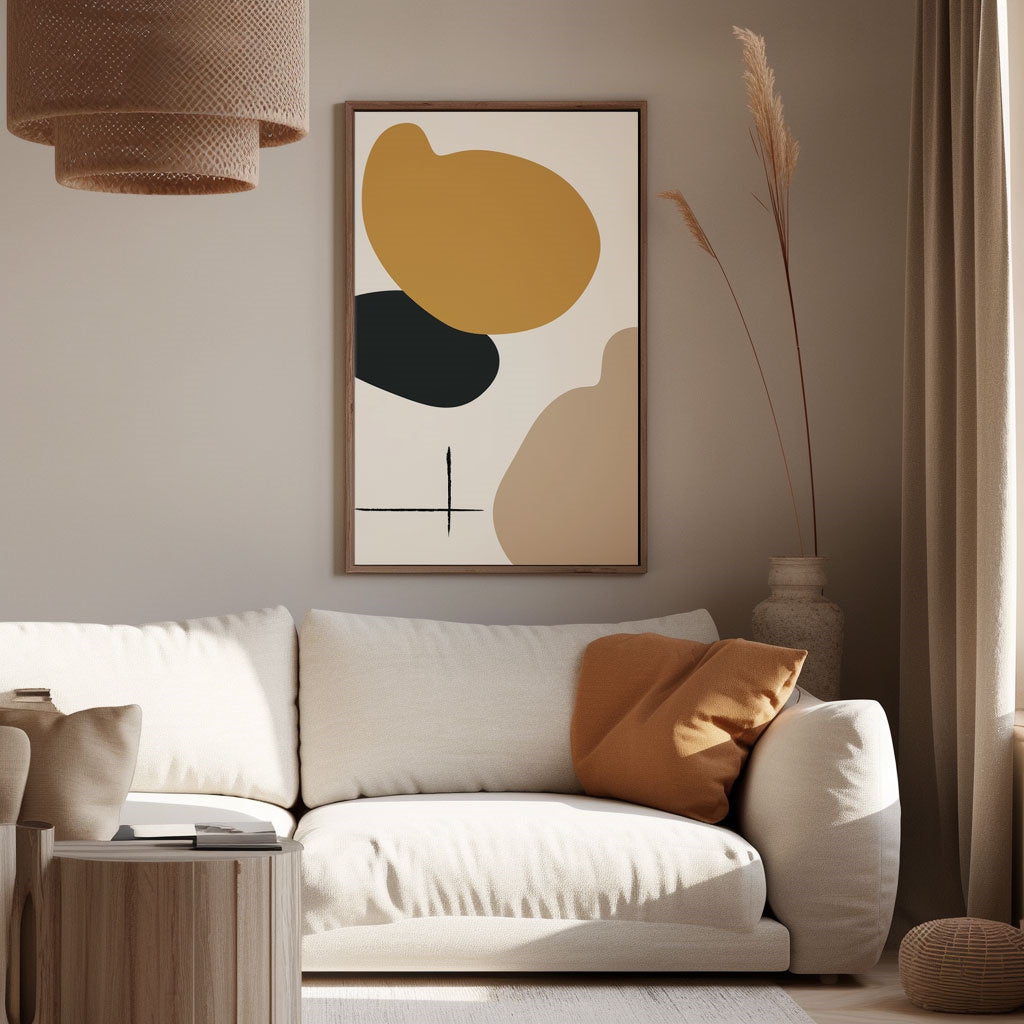 Handpainted Abstract Wall Art Painting Decorative Painting Aisle Corridor Mural Mooring Hanging Painting yellow black 31inx47in,No Frame