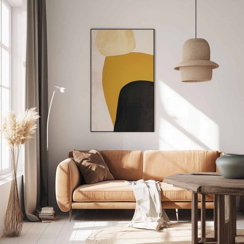 Minimalism Abstract Handmade Oil Painting Modern Home Living Room Decoration Painting,27inx54in,No Frame