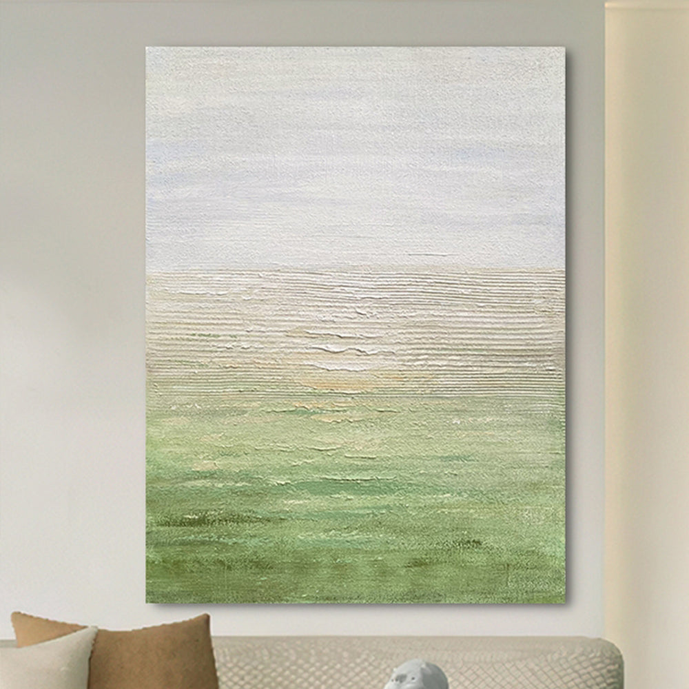 Large Home Decoration Oil Painting Handmade Abstract Picture With Horizontal Stripes Unframed Wall Art,31inx47in,No Frame