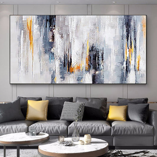 Hand Painted Abstract Art Oil Painting On Canvas Modern Wall Art Wall Adornment Picture Painting,27inx54in,No Frame