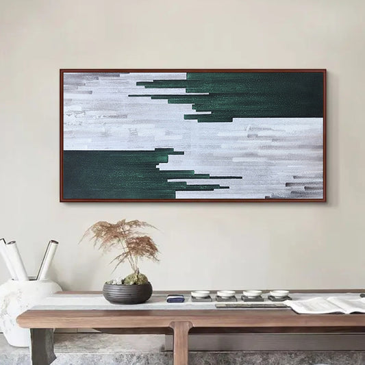 Abstract Handpainted  Oil Paintings Handmade Painting On Canvas Wall Art Pictures For Office Decorative,27inx54in,No Frame