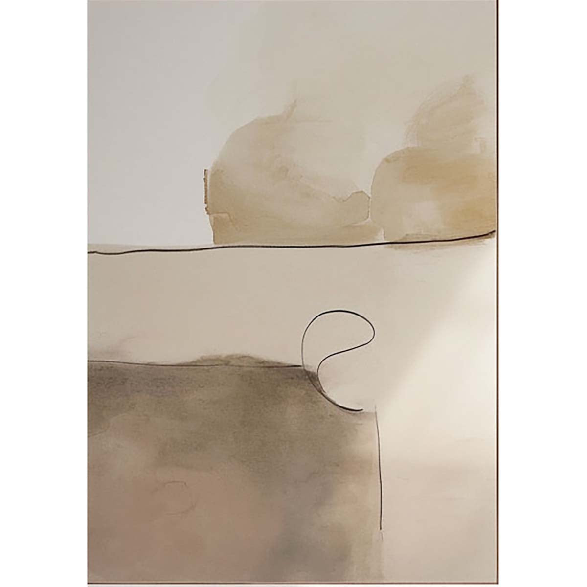 Handpainted Abstract Wall Art Painting Decorative Painting Aisle Corridor Mural Mooring Hanging Paintingwhite1inx47in,No Frame