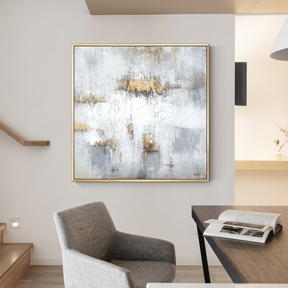 Original Abstract Art Painting Grey Oil Painting Wall Art Hand painted Oil Painting Canvas Art for