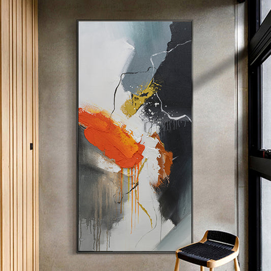 Modern Hand Painted 3D Oil Painting Abstract Canvas Art Light Luxury Decorative Painting Corridor Mural Painting,27inx54in,No Frame