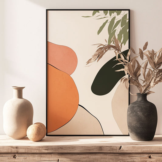 Handpainted Abstract Wall Art Painting Decorative Painting Aisle Corridor Mural Mooring Hanging Paintingorangeblack1inx47in,No Frame