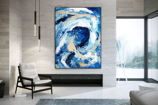 Abstract Painting-Original Painting Living Room Wall Art Extra Large Wall Art Modern Painting Extra Large Artwork Canvas Art31in,No Frame