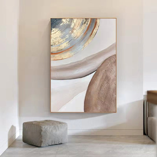 Original High end Pure Hand painted Oil Painting Large Living Room Floor Painting Sofa Background Wall,31inx47in,No Frame