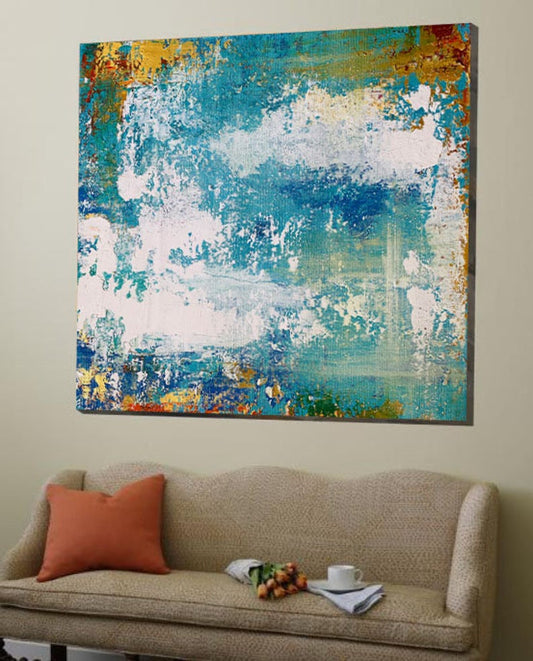 LargeAbstractPaintingModernWallPaintingAbstractPaintingOilHandPaintingOfficeWallArtOriginalAbstract  31in,No Frame