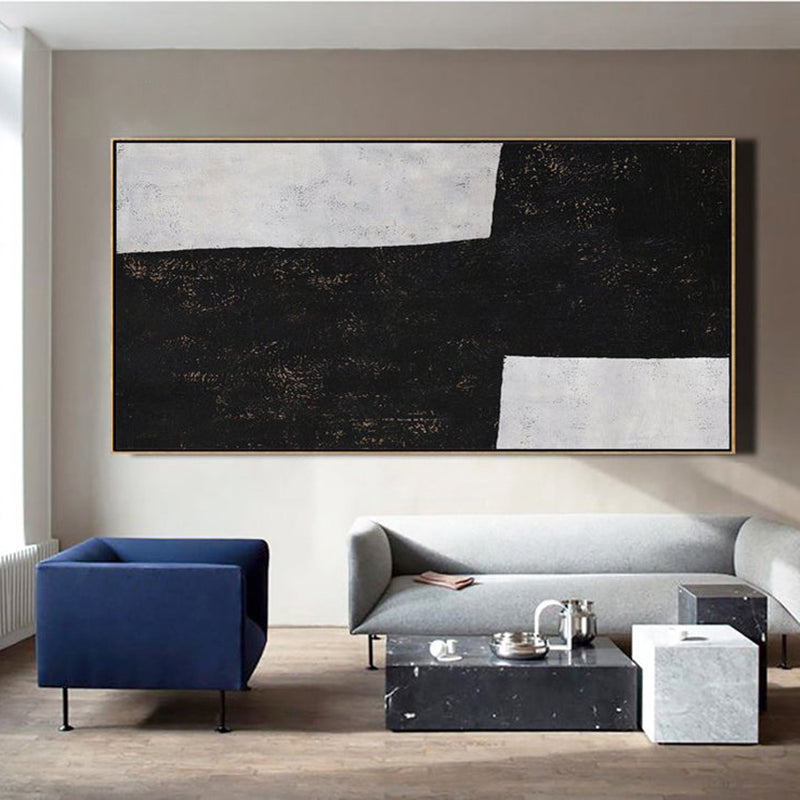 Horizontal Modern Art, Hand Painted Painting on Canvas, Art Abstract Art, Modern Wall Art Canvas Painting27inx54in,No Frame