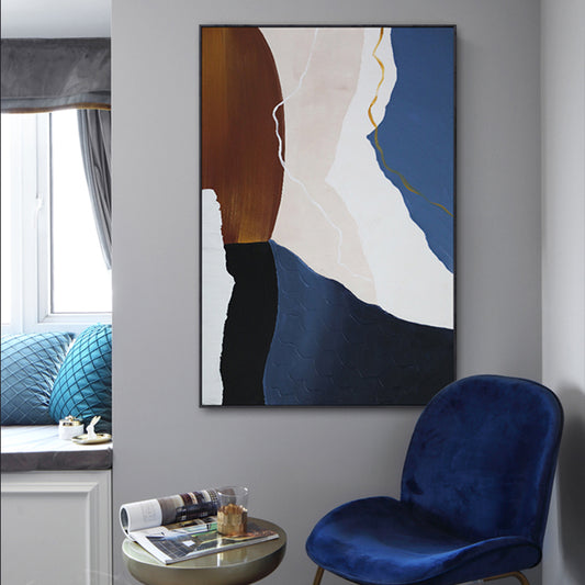 Living Room Floor Painting Nordic Sofa Background Wall Decoration Painting Corridor Aisle Large Vertical Hand painted,31inx47in,No Frame