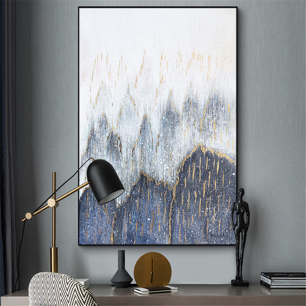Abstract Mountain  Hand Painted Oil Paintings On Canvas Handmade Wall Art Landscape Pictures For Living Room,31inx47in,No Frame