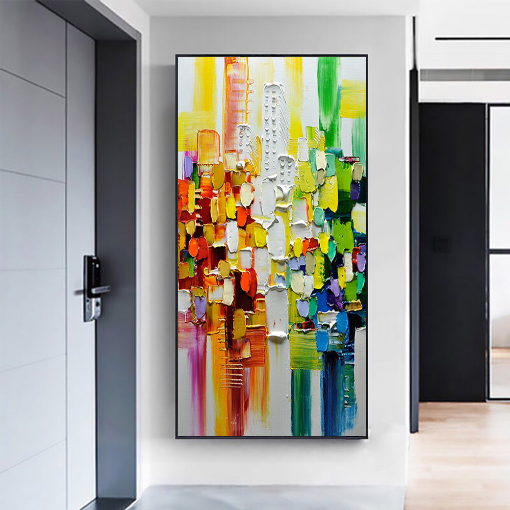 Wall Art Oil Painting On Canvas Handmade Abstract Canvas Artwork Painting Hand Painted Unframed For Living