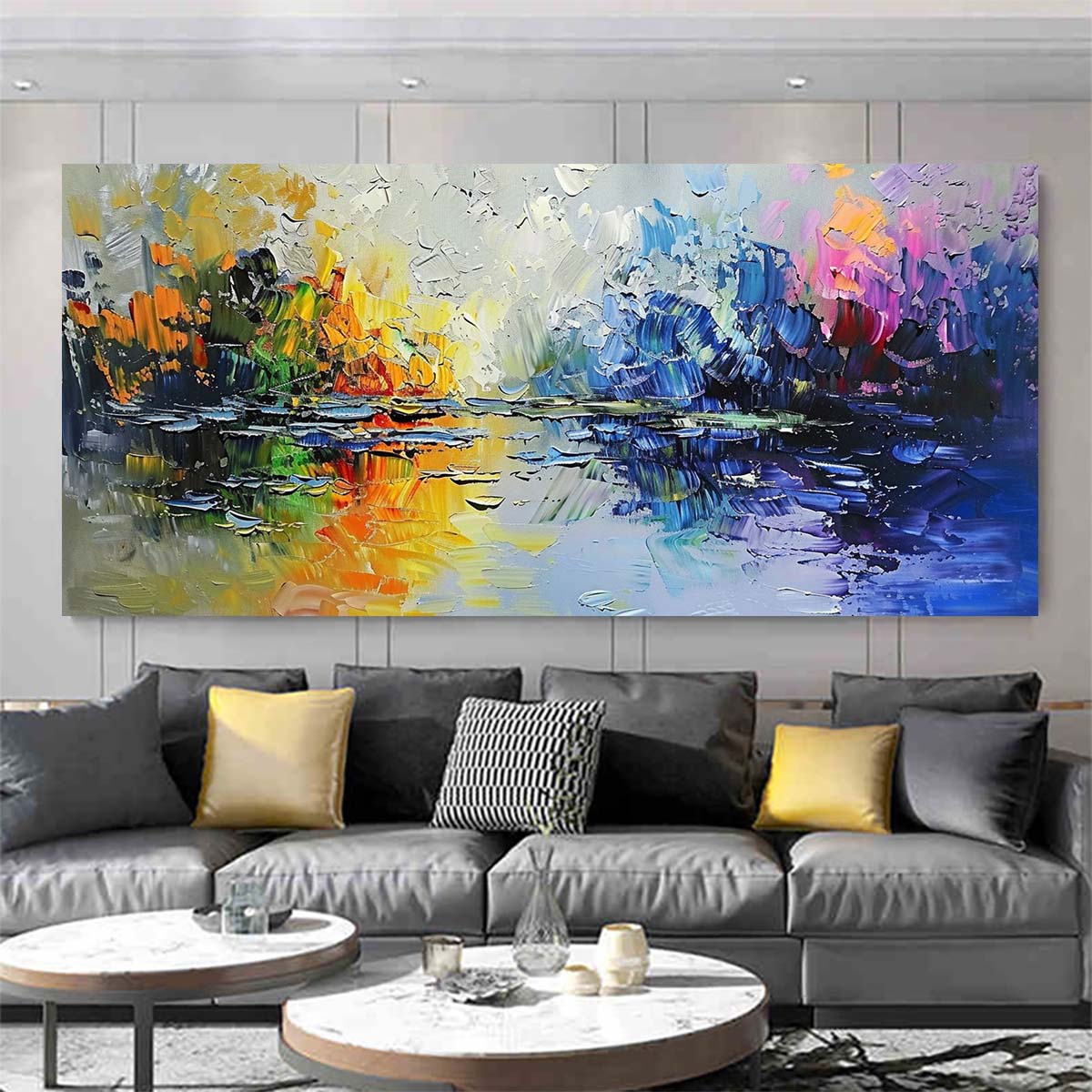 Original creation Landscape Hand painted Oil Painting Canvas Wall Art For Home Living Room Unframed/Rolled #036