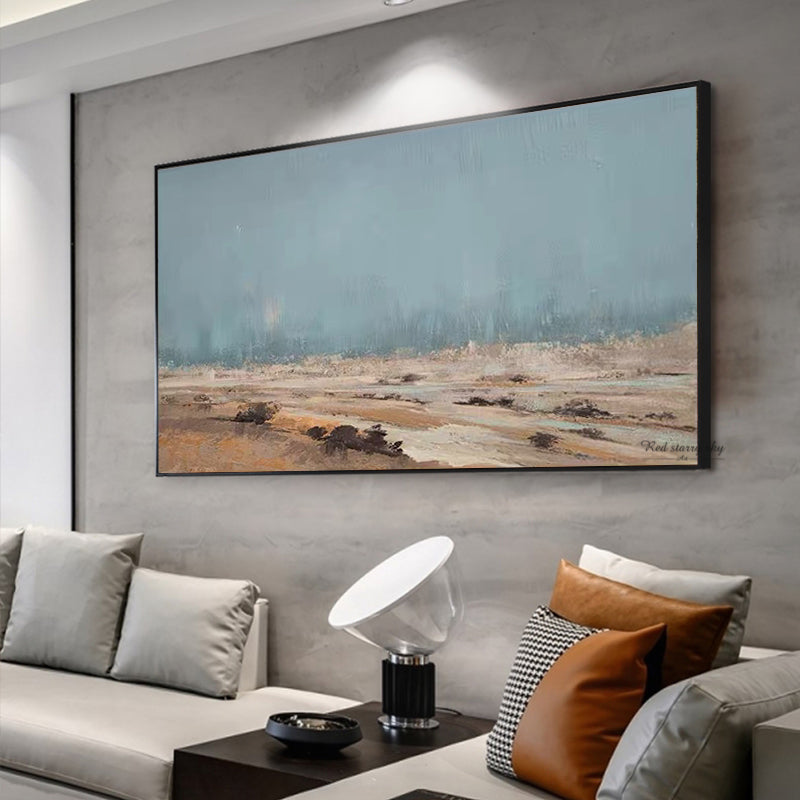Abstract Canvas Art Decoration Painting Living Room Wall Hand painted Oil Painting Custom Scenery Painting Large,27inx54in,No Frame