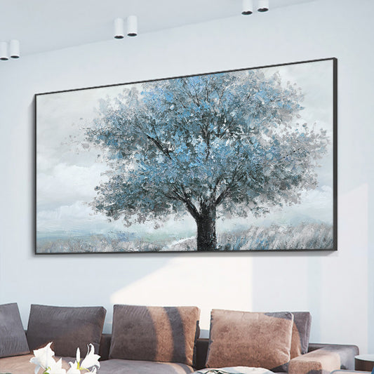 #450Abstract Large Size Trees Painting  Handmade On Canvas Modern Decorative Wall Art Painting For Living Room,27inx54in,No Frame