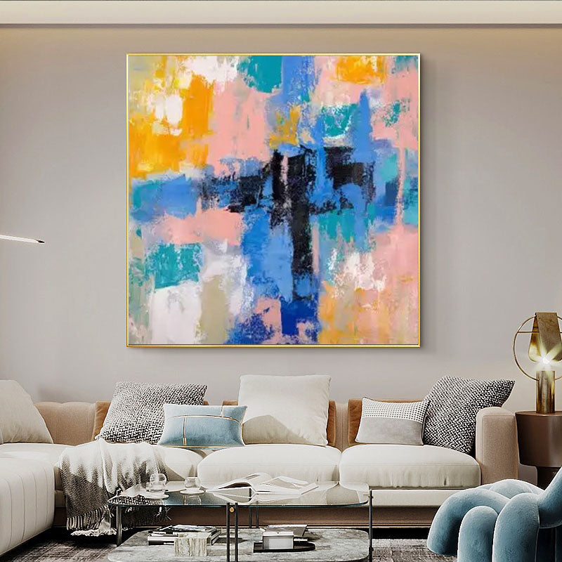 Abstract Gold Leaf Painting Extra Large Wall Art Abstract Acrylic Paintings On Canvas Contemporary Art Wall  (Unframed/Rolled)