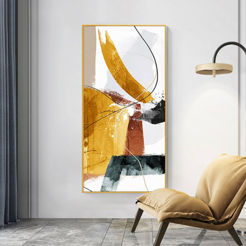 Free Shipping  Hand Painted Oil Painting On Canvas Porch Abstract Modern Style Wall Art,27inx54in,No Frame