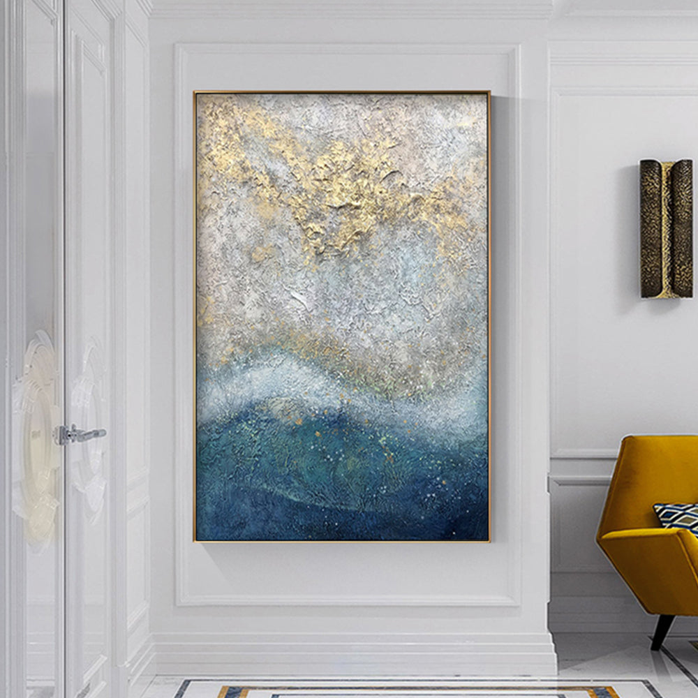 Hand Painted Painting Abstract Oil Painting Thick Texture Oil On Canvas Wall Art Large Salon Modern For Living Room,31inx47in,No Frame