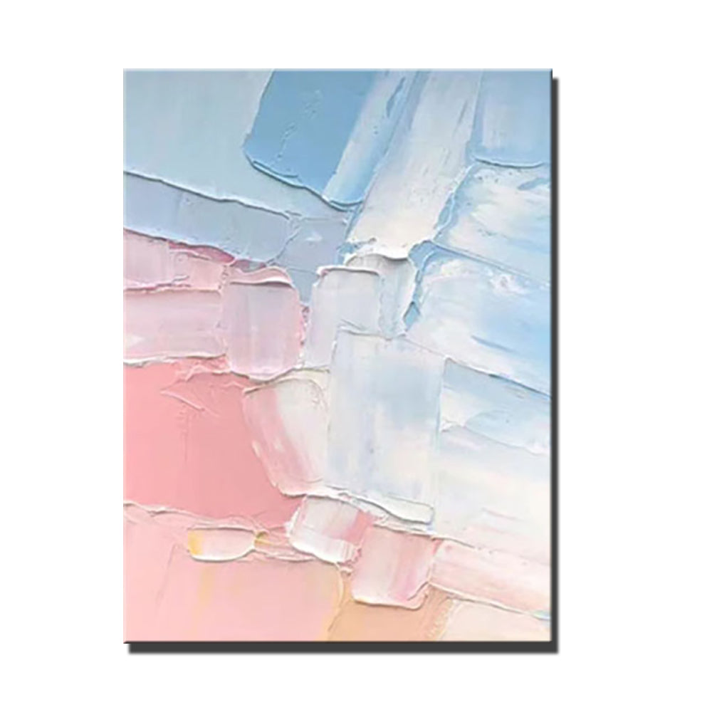 Large Wall Art Bright Abstract Painting Thick Oil Canvas Painting Hand Painted Abstract Artwork Living Room,31inx47in,No Frame