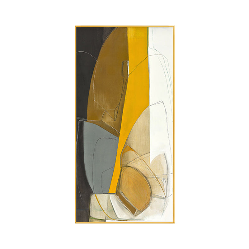 Modern Abstract Art Color hand-painted Oil Painting Vertical Version Light Luxury Living Room Decorative Painting Paintings Entr27inx54in,No Frame