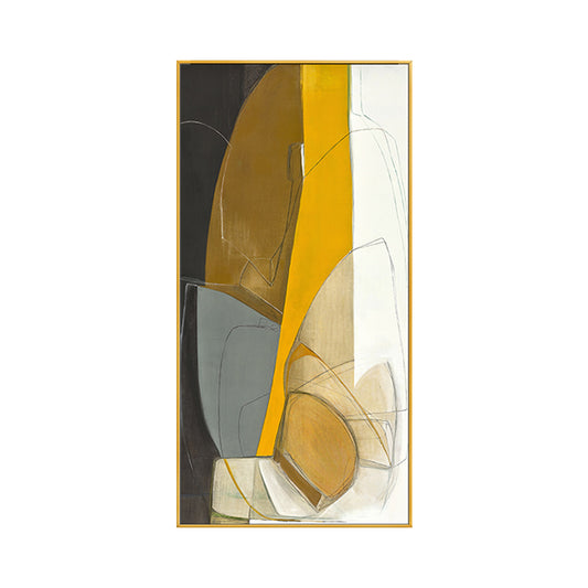 Modern Abstract Art Color hand-painted Oil Painting Vertical Version Light Luxury Living Room Decorative Painting Paintings Entr27inx54in,No Frame