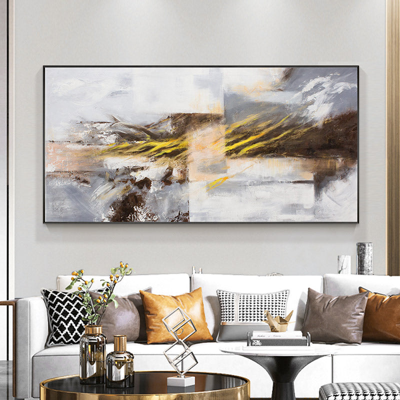 Modern And Simple Horizontal Version Of Abstract Painting hand-painted Decorative Painting The Living Room Wall Restaurant Entra27inx54in,No Frame