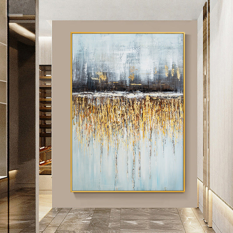 Handmade Gold Thick Texture Art Oil Painting Wall Decor Artwork Large Size Wall Fine Paintings Art ,31inx47in,No Frame