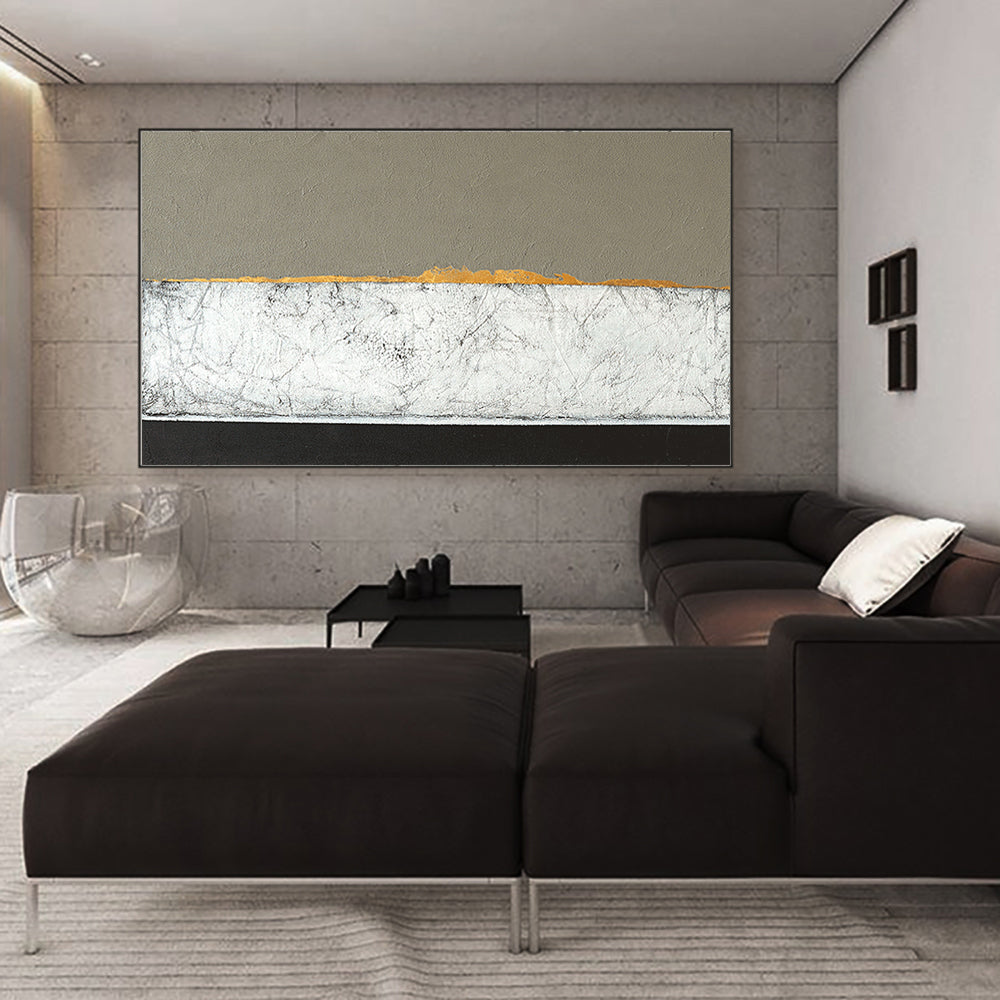 Large Modern Abstract Artwork Painting Handmade Oil Painting On Canvas Wall Painting Thick Textured Canvas Art,27inx54in,No Frame