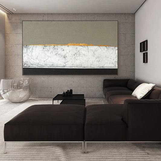 Large Modern Abstract Artwork Painting Handmade Oil Painting On Canvas Wall Painting Thick Textured Canvas Art,27inx54in,No Frame