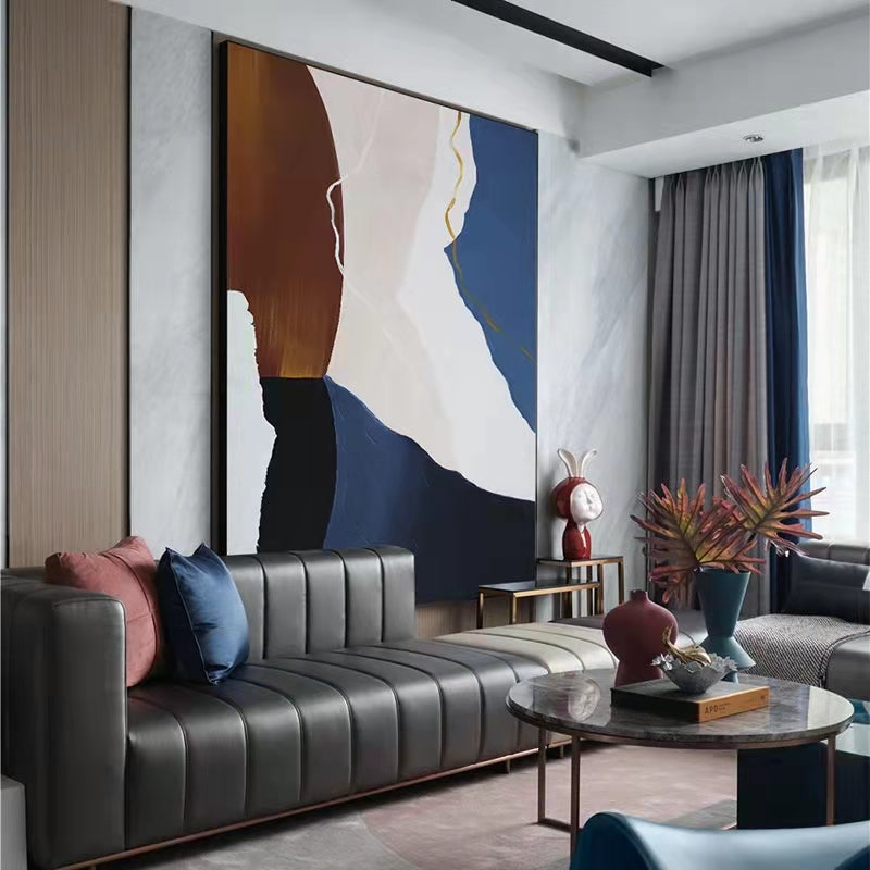 Living Room Floor Painting Nordic Sofa Background Wall Decoration Painting Corridor Aisle Large Vertical Hand painted,31inx47in,No Frame