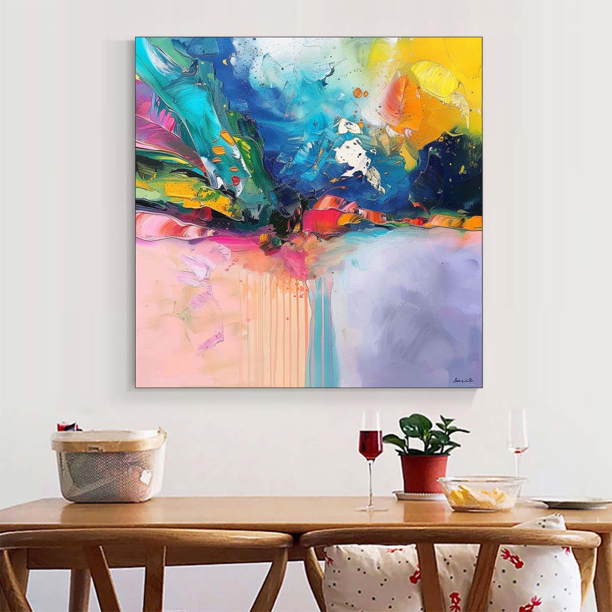 Original creation Abstract Hand painted Oil Painting Canvas Wall Art For Home Living Room Unframed/Rolled #009