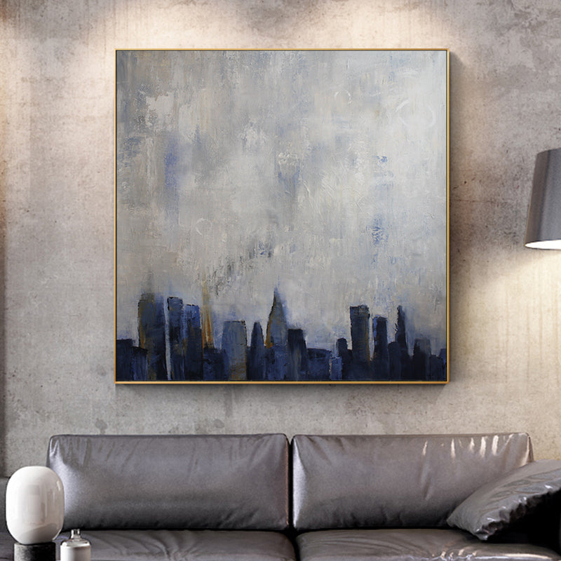 PurehandpaintedOilPaintingDecorativePaintingModernCityCornerOfficeHotelClubModelRoomMural  31in,No Frame