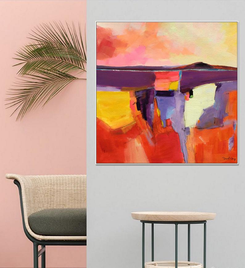 Minimalist Abstract Oil Painting Dorm Decor Canvas Art Graffiti Wall Decor Large Canvas Art Abstract Painting Abstract Painting31in,No Frame