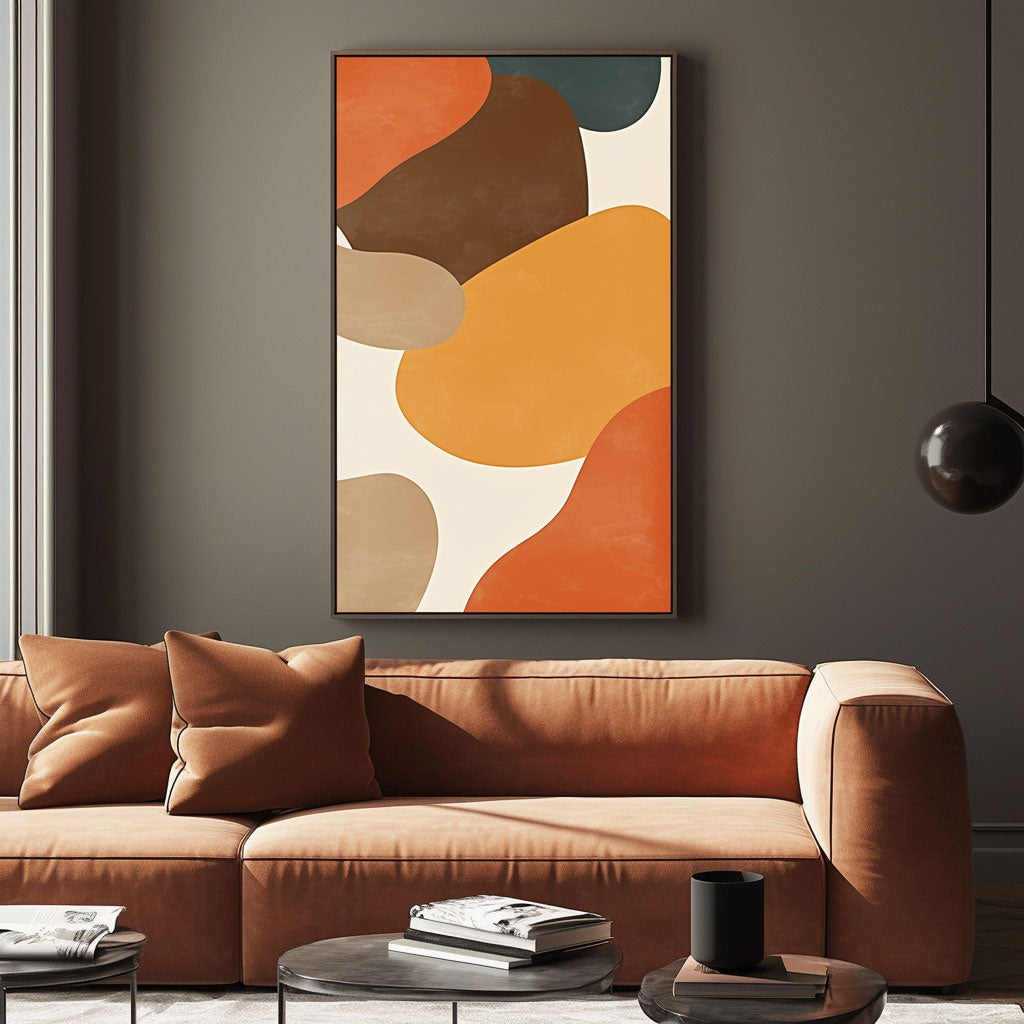 Minimalism Abstract Handmade Oil Painting Modern Home Living Room Decoration Painting,27inx54in,No Frame