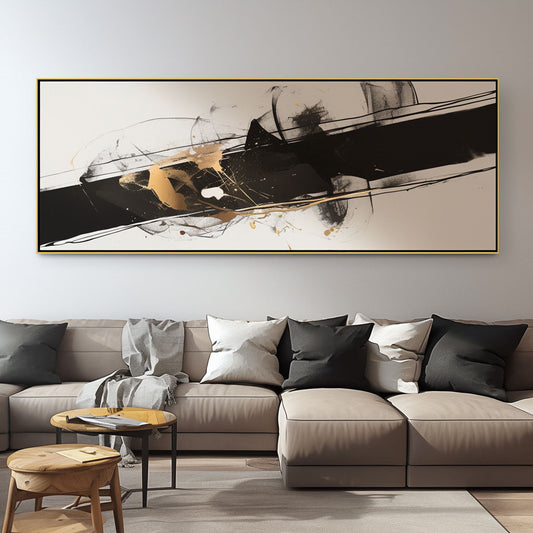 Minimalism Abstract Handmade Oil Painting Modern Home Living Room Decoration Painting,27inx54in,No Frame