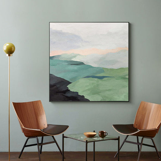 Pure Hand painted Oil Painting Modern Wall Art Living Room Oil Painting Abstract Square Painting Home