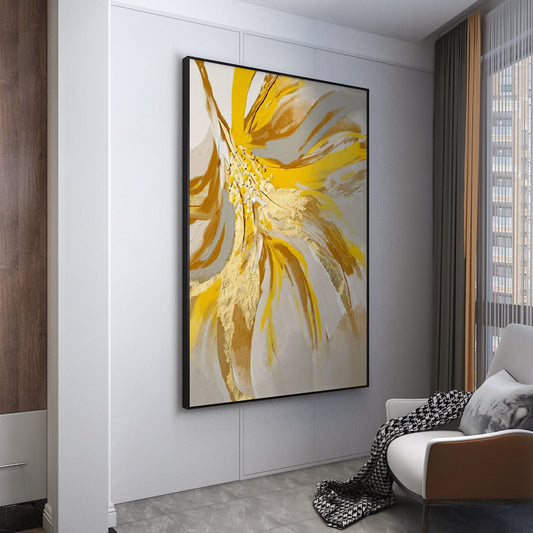 French Color Hand painted Oil Painting Three Dimensional Living Room Corridor Porch Decorative Modern Simple Abstract,31inx47in,No Frame