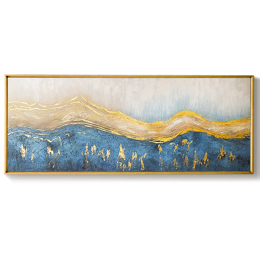 Modern Minimalist Pure hand-painted Oil Painting Abstract Decorative Painting The Living Room Restaurant Wall Light Extravagant 27inx54in,No Frame
