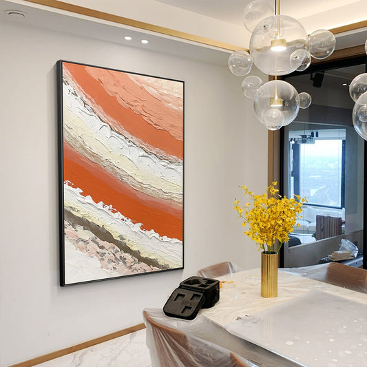 Latest  Hand Drawn Abstract Oil Painting Thick Textured Decorative For Living Room Bedroom Restaurant Home,31inx47in,No Frame