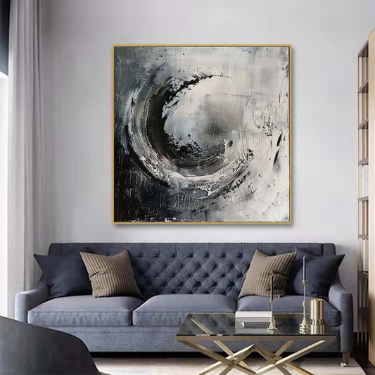 Abstract Handmade Oil Painting Modern Minimalist Home Living Room Decoration Painting,31inx31in,No Frame