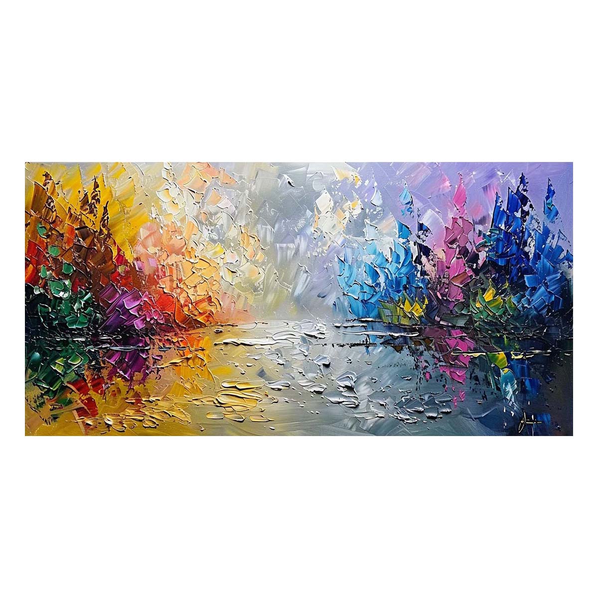 Original creation Landscape Hand painted Oil Painting Canvas Wall Art For Home Living Room Unframed/Rolled #025