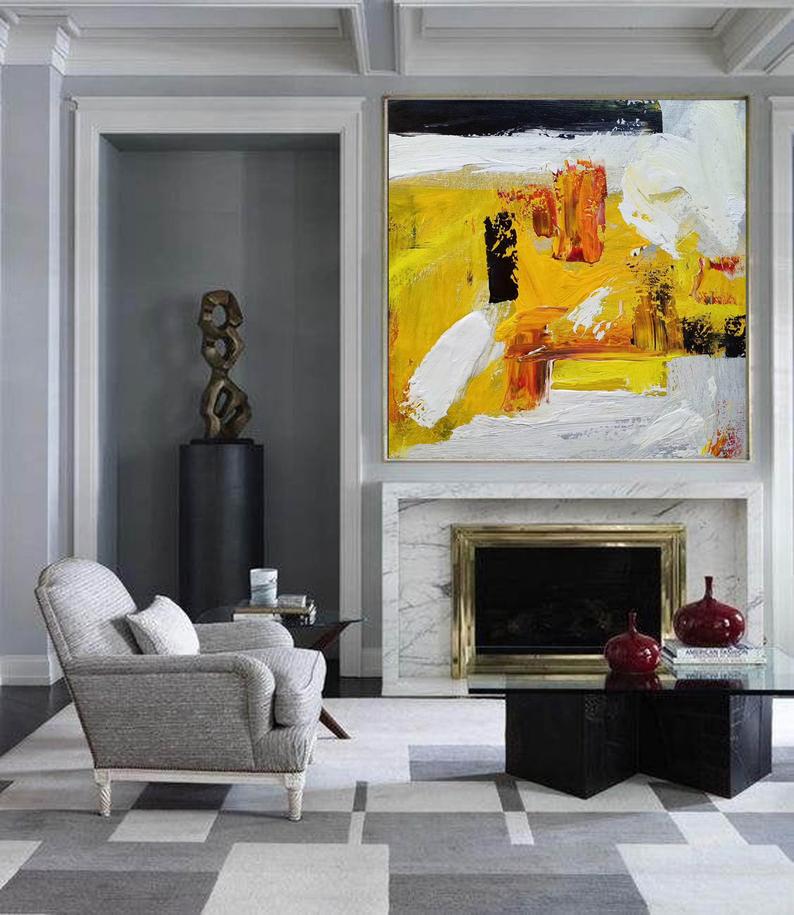 ModernAbstractPaintingExtraLargeWallArtColorfulAcrylicCanvasArtTexturedWallArtCanvasContemporary 31in,No Frame