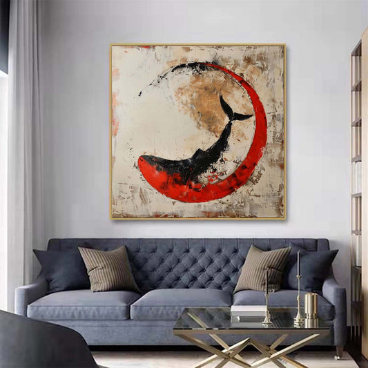 Abstract Handmade Oil Painting Modern Minimalist Home Living Room Decoration Painting,31inx31in,No Frame 1