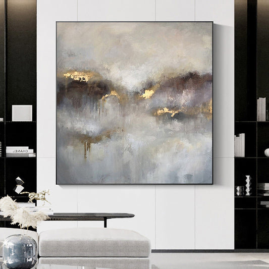 #210Abstract Oil Painting On Canvas Hand Painted Black Grey Large Size Modern Home Decoration Wall Art